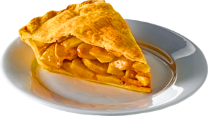 slice of apple pie on a plate