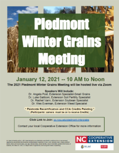 Cover photo for Piedmont Winter Grains Meeting