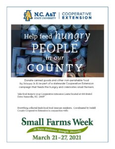 Small Farms Week Canned food drive