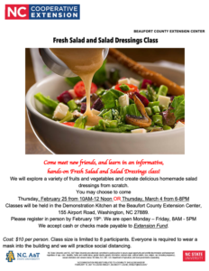 Cover photo for Salad and Salad Dressings Class
