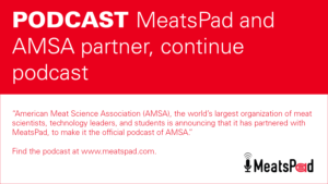 decorative banner announcing partnership between MeatsPad and AMSA