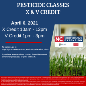 Cover photo for Pesticide X & V Training