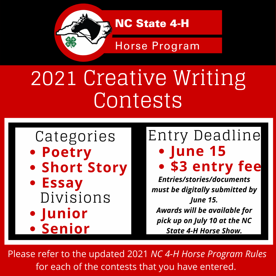 2021 NC 4H Horse Program Artistic Expression and Creative Writing