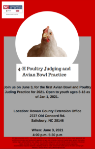 4-H Poultry Judging and Avian Bowl Practice