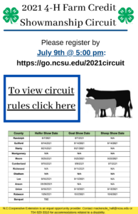 Cover photo for 2021 4-H Farm Credit Showmanship Circuit