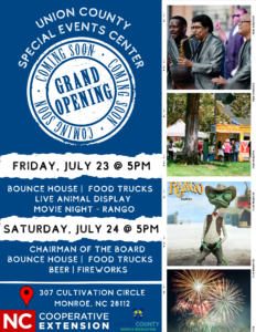 Flyer with Events for Grand Opening