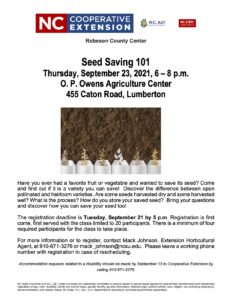 Cover photo for Seed Saving 101