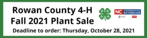 Cover photo for Fall 2021 Rowan 4-H Plant Sale; Order Now!