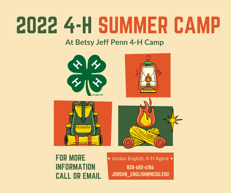 2022 4H Camp North Carolina Cooperative Extension