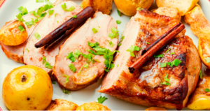 Sliced Pork with Cooked Apples