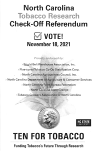 Cover photo for Tobacco Research Referendum