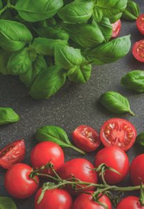 Fresh Spinach and Tomatoes
