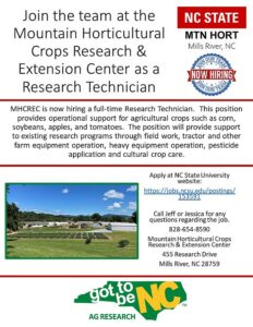 Now hiring research tech position