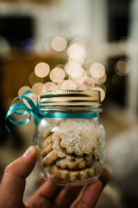 Mason Jar with Sugar Cookies