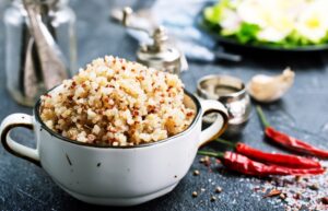 grains and red peppers