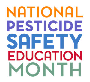 Orange-Purple-Blue-Red-Green Block Logo for National Pesticide Safety Education Month