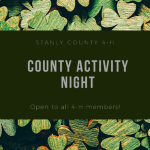 Cover photo for Stanly County 4-H: February Activity Night!