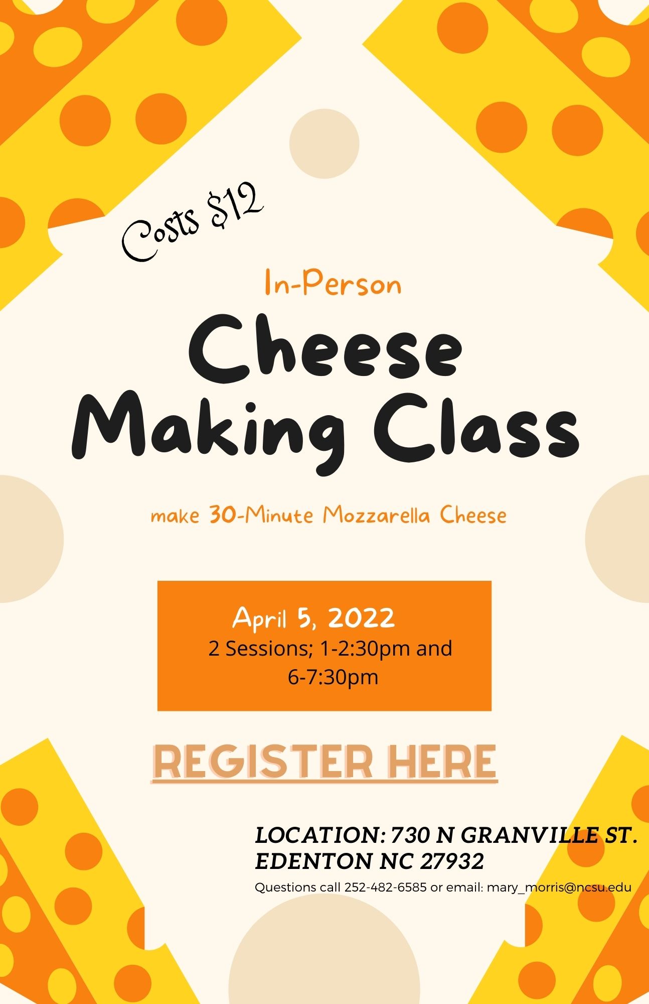Cheese Making Class 30Minute Mozzarella N.C. Cooperative Extension