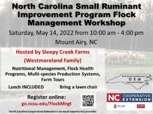 Cover photo for NCSRIP Flock Management Workshop