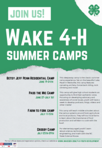 Cover photo for Wake County 4-H Summer Camps