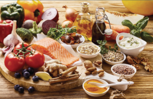 table full of Mediterranean foods