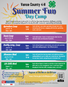 Cover photo for Vance County 4-H Summer Fun Day Camp