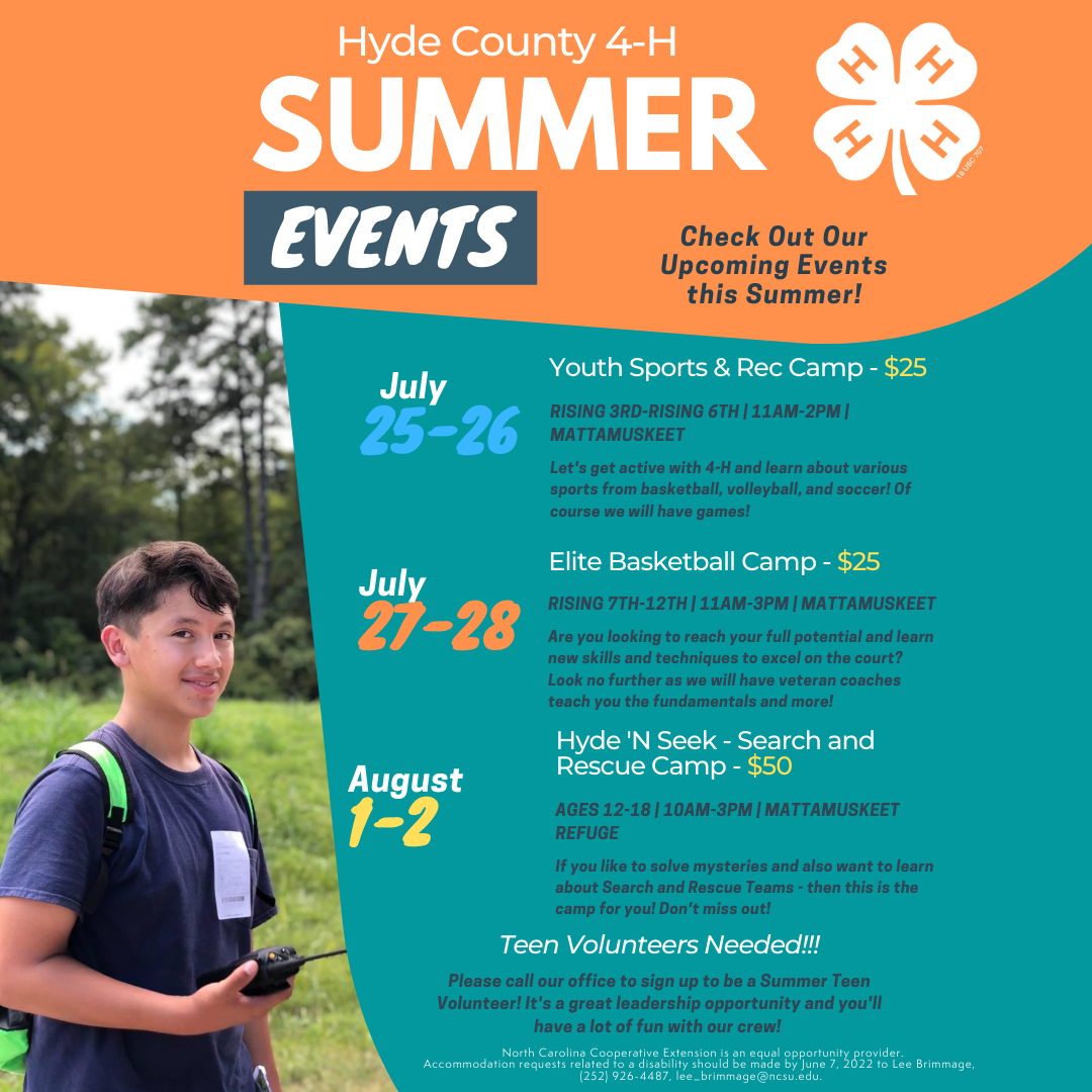 2022 4H Summer Fun Is Back!! N.C. Cooperative Extension