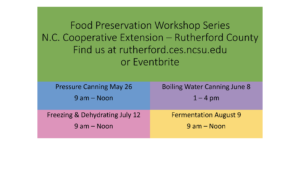 List of workshop dates in color blocks