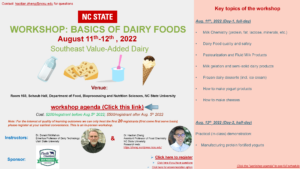 Cover photo for Hands-on Workshop for the Basics of Dairy Foods Coming Up!