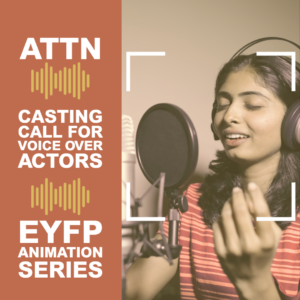 person speaking into microphone