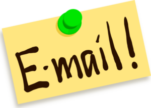 Post It Note that says Email