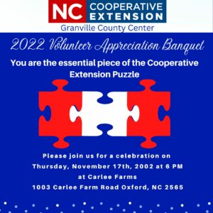 Cover photo for Annual Volunteer Appreciation Banquet