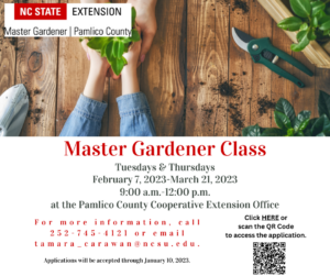 Cover photo for Master Gardener Class Beginning February 7, 2023