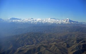 sky view of mountains in afghanistan