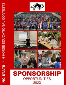 Cover photo for 2023 NC 4-H Horse Program Event Sponsorships Needed!
