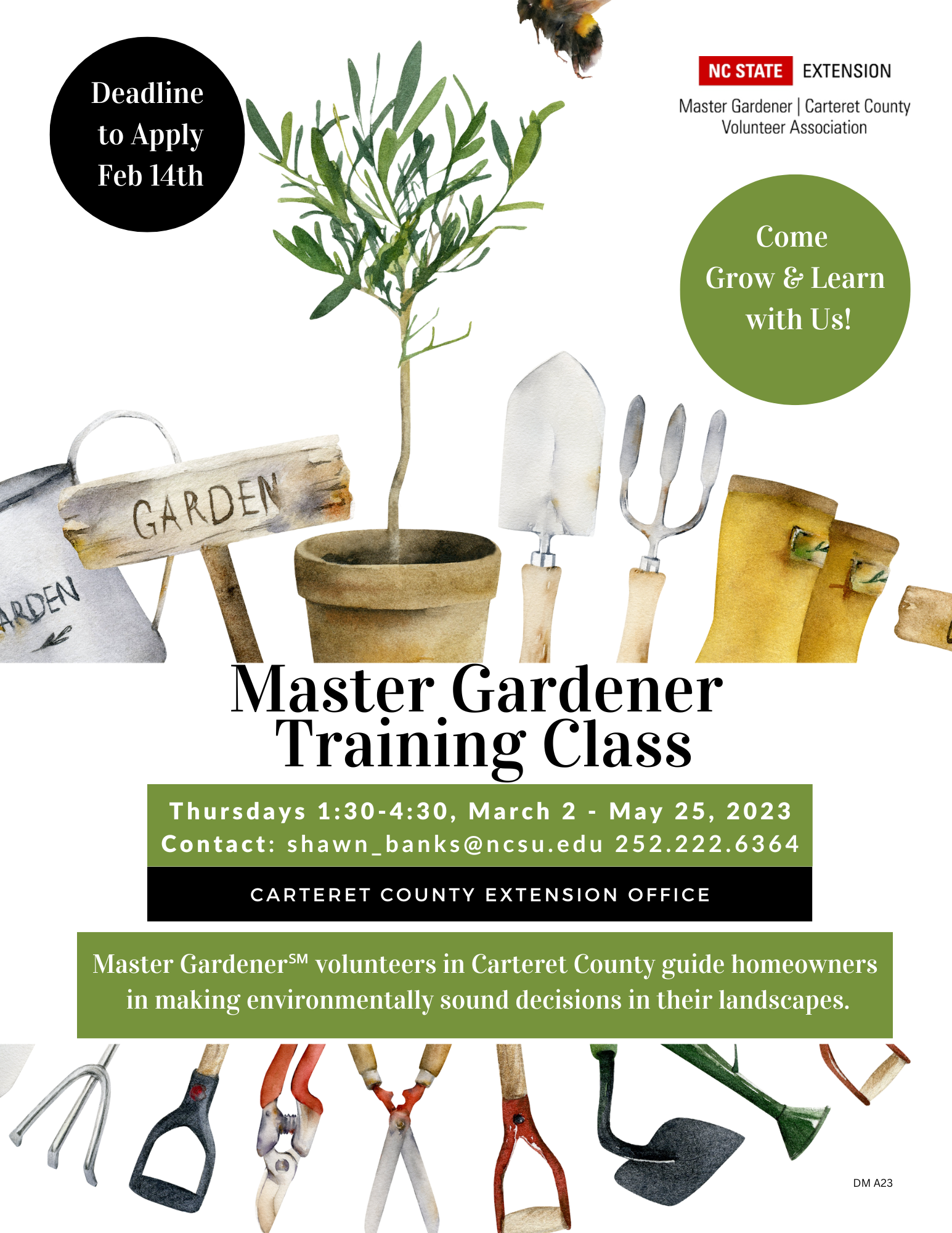 2023 Master Gardener Training N.C. Cooperative Extension