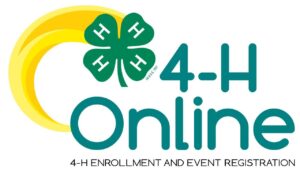 4-H Online Enrollment Text with 4-H clover