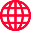 Image of a internet symbol which is a circle with 3 curved vertical lines and three horizontal lines
