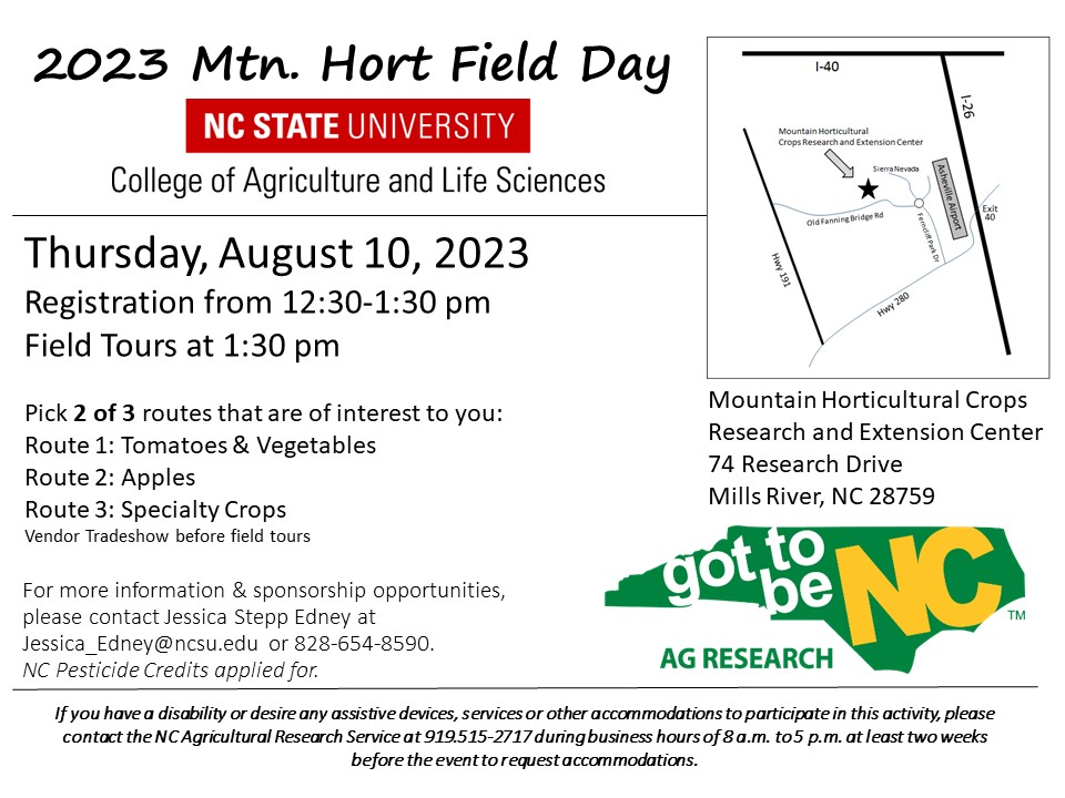 2023 Mountain Hort Field Day got to be NC