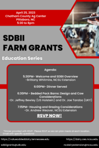 Cover photo for SDBII Educational Series at Chatham County  - Agenda & RSVP!
