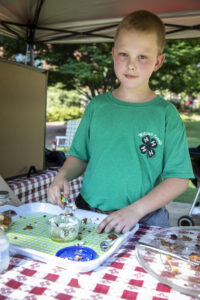 boy with cooked meat