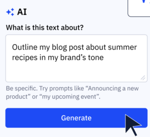 A picture of the ActiveCampaign AI Tool
