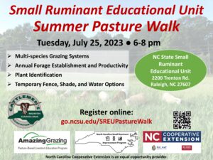 Cover photo for Small Ruminant Educational Unit Summer Pasture Walk