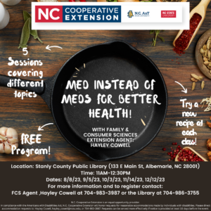 Cover photo for Med Instead of Meds Program at Stanly County Library