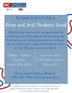 Cover photo for Sheep and Goat Producer Social