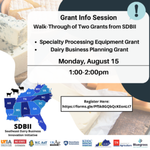 Cover photo for Specialty Processing Equipment and Dairy Business Planning Grants Now Open Through SDBII