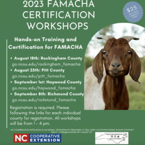 Cover photo for Hands - on FAMACHA Training and Certification