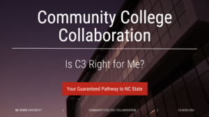 Cover photo for C3: A Community College Transfer Success Tool