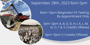 Cover photo for Respirator Fit Testing and Pesticide Credit Offerings