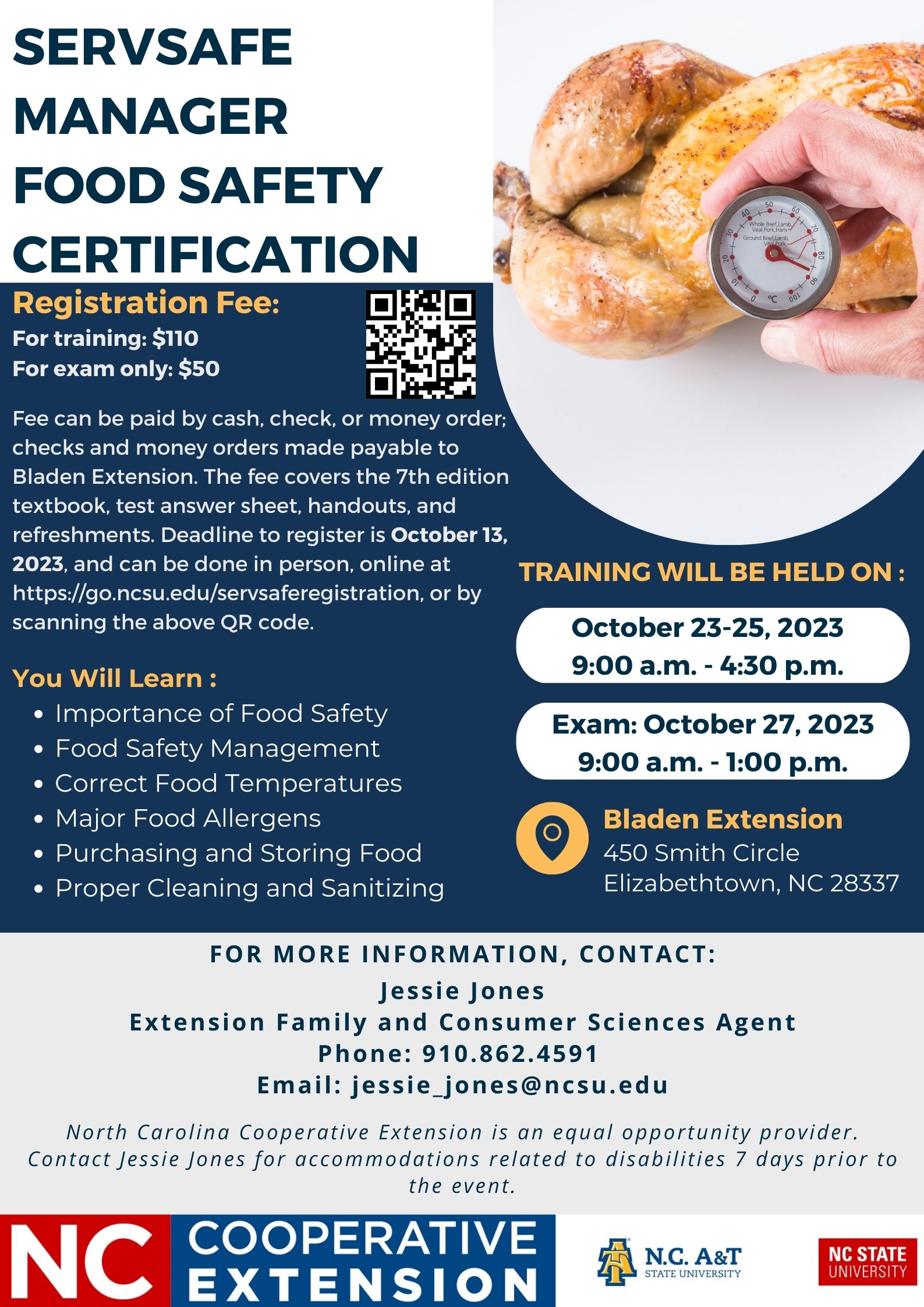 Upcoming ServSafe Manager Food Safety Certification N C Cooperative Upcoming ServSafe Manager Food Safety Certification N C Cooperative